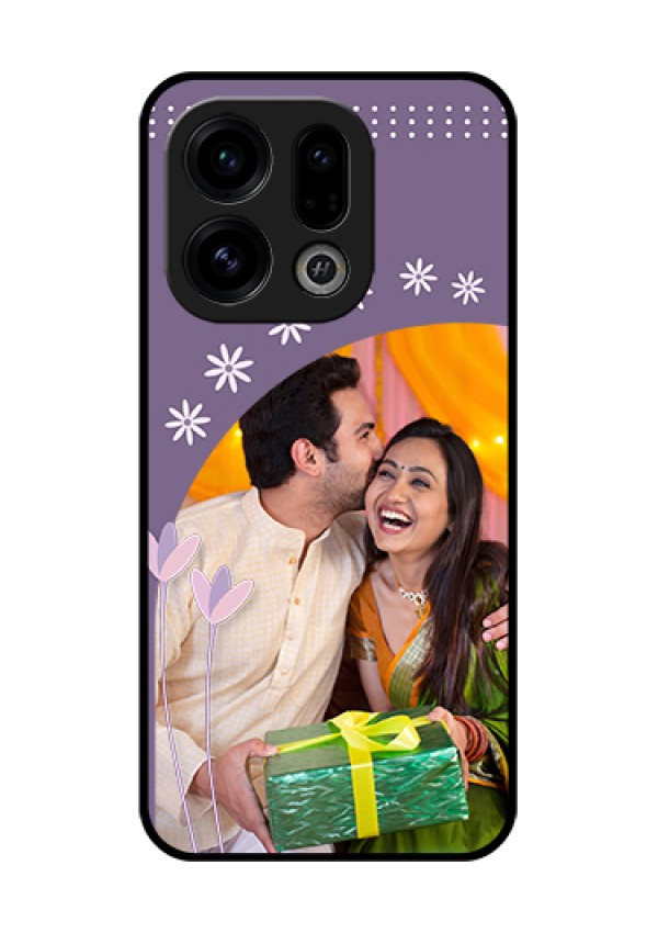 Oppo Find X9 5G Custom Glass Phone Case - Lavender Flowers Design