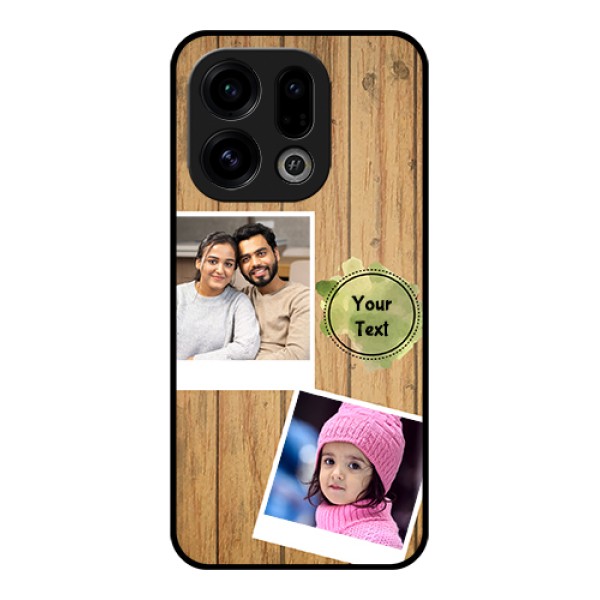 Oppo Find X9 5G Custom Glass Phone Case - Wooden Texture Design