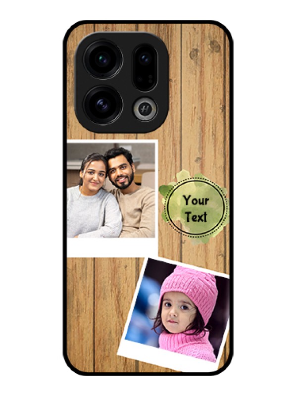 Custom Oppo Find X9 5G Custom Glass Phone Case - Wooden Texture Design