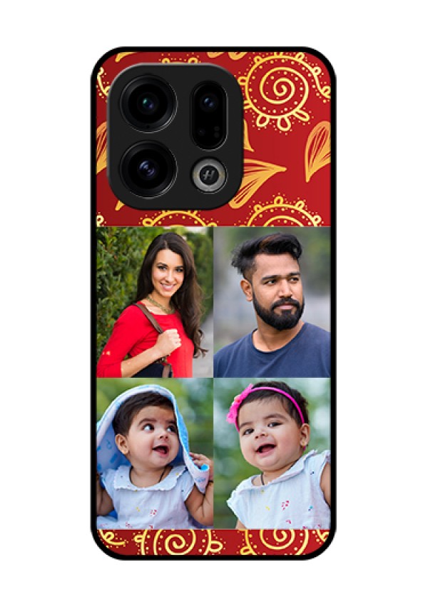 Oppo Find X9 5G Custom Glass Phone Case - 4 Image Traditional Design