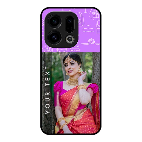 Oppo Find X9 5G Custom Glass Phone Case - Birthday Icons Design