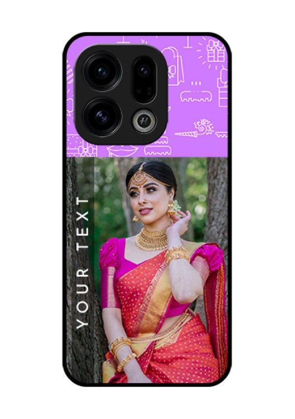 Oppo Find X9 5G Custom Glass Phone Case - Birthday Icons Design