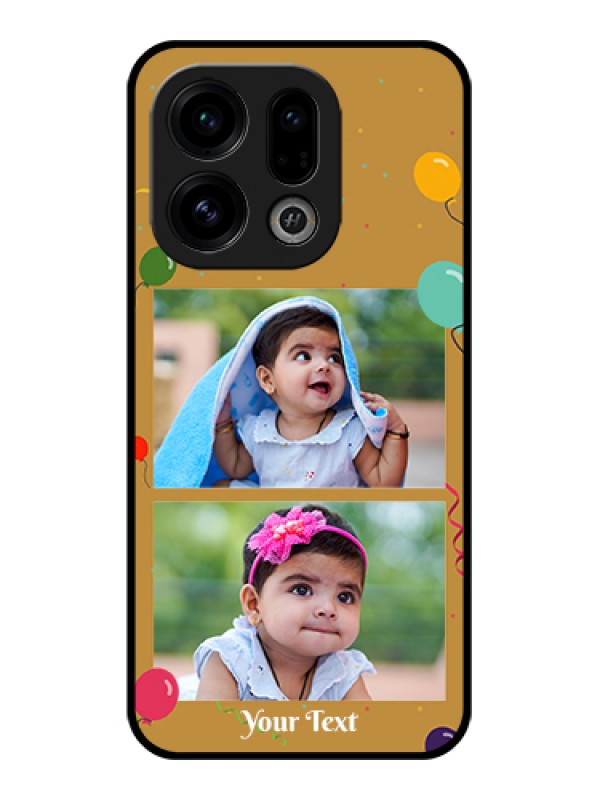 Custom Oppo Find X9 5G Custom Glass Phone Case - Image Holder With Birthday Celebrations Design