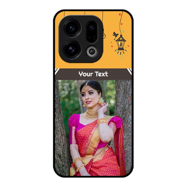 Oppo Find X9 5G Custom Glass Phone Case - With Family Picture And Icons Oppo Find X9 5G Custom Glass Phone Case - With Family Picture And Icons