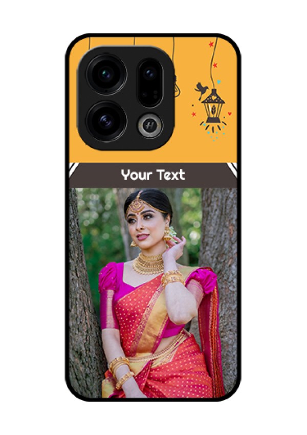 Oppo Find X9 5G Custom Glass Phone Case - With Family Picture And Icons
