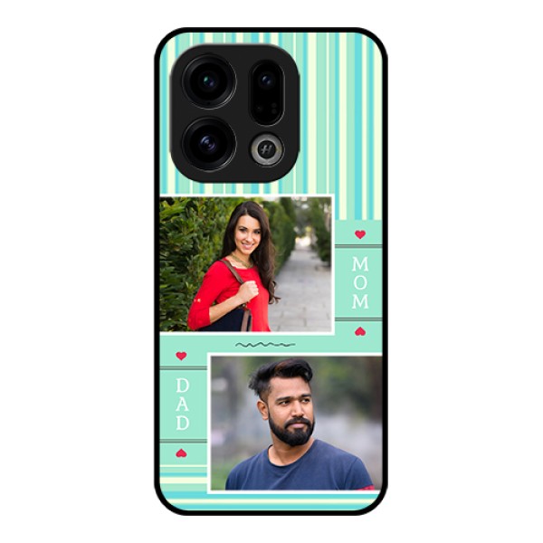 Oppo Find X9 5G Custom Glass Phone Case - Mom & Dad Pic Design
