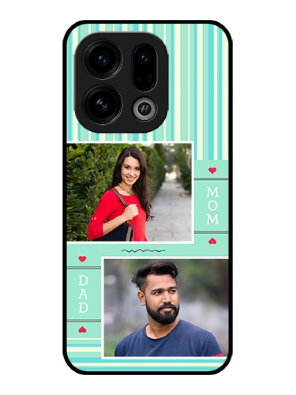 Custom Oppo Find X9 5G Custom Glass Phone Case - Mom & Dad Pic Design