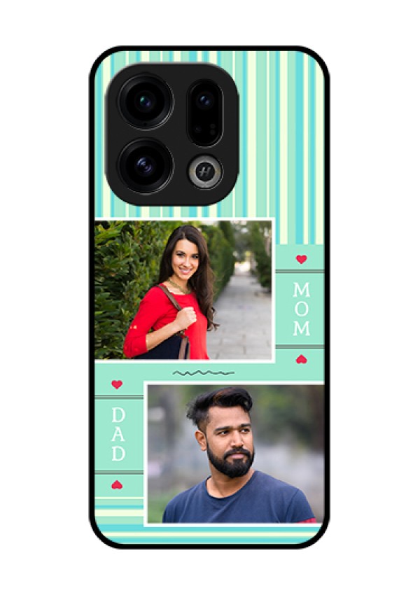 Oppo Find X9 5G Custom Glass Phone Case - Mom & Dad Pic Design