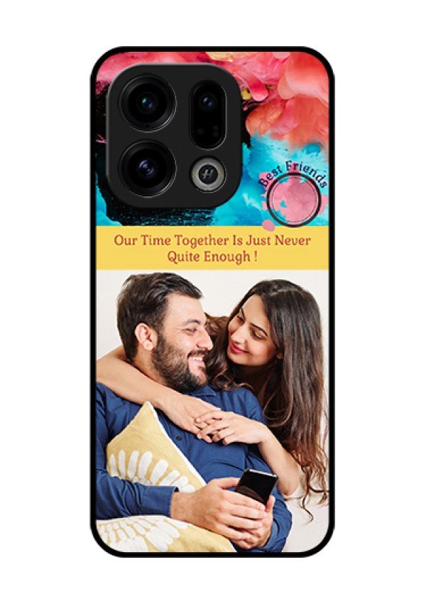 Oppo Find X9 5G Custom Glass Phone Case - Quote With Acrylic Painting Design