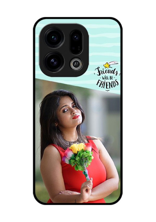 Oppo Find X9 5G Custom Glass Phone Case - Friends Picture Icon Design