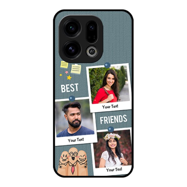Oppo Find X9 5G Custom Glass Phone Case - Sticky Frames And Friendship Design Oppo Find X9 5G Custom Glass Phone Case - Sticky Frames And Friendship Design