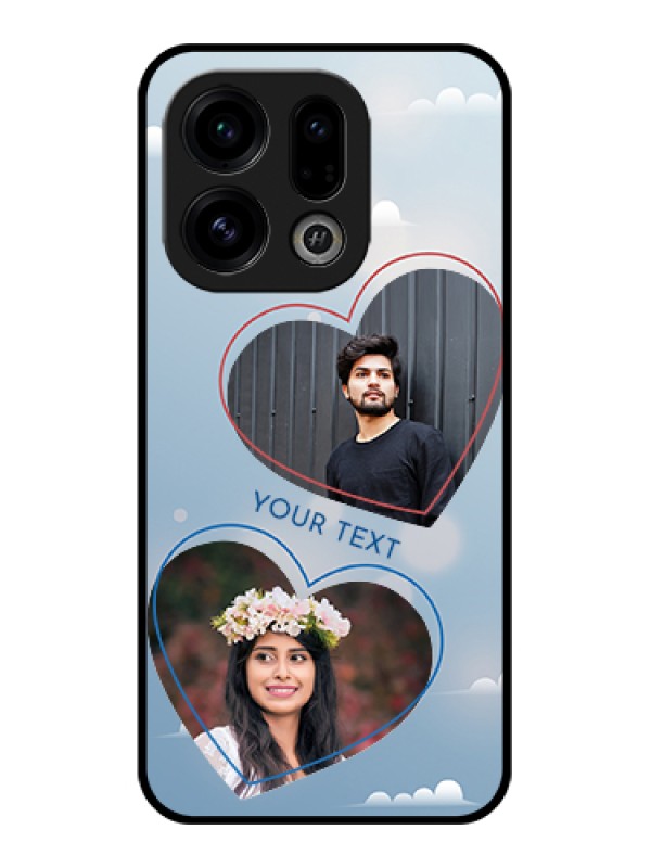 Custom Oppo Find X9 5G Custom Glass Phone Case - Blue Color Couple Design