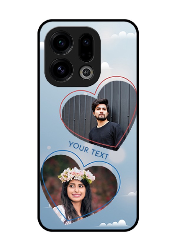 Oppo Find X9 5G Custom Glass Phone Case - Blue Color Couple Design