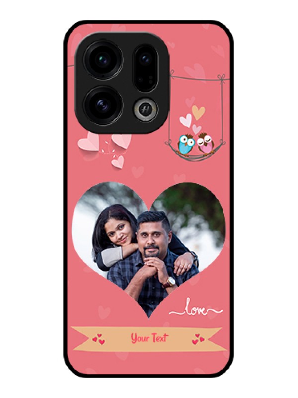 Custom Oppo Find X9 5G Custom Glass Phone Case - Peach Color Love Design