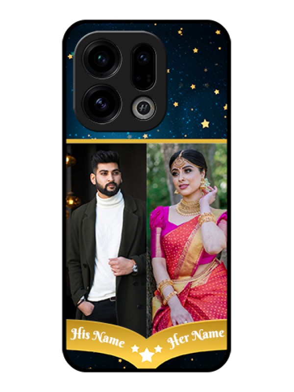 Custom Oppo Find X9 5G Custom Glass Phone Case - Galaxy Stars Backdrop Design
