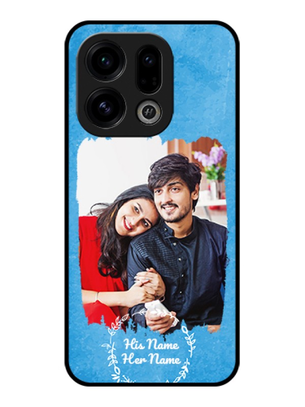 Custom Oppo Find X9 5G Custom Glass Phone Case - Blue Color Vintage Design