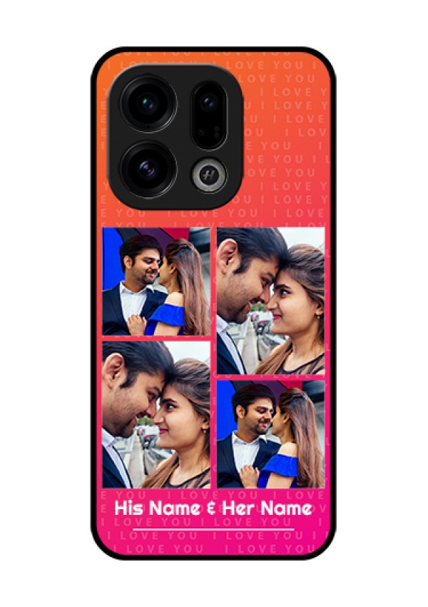 Oppo Find X9 5G Custom Glass Phone Case - I Love You Pink Design