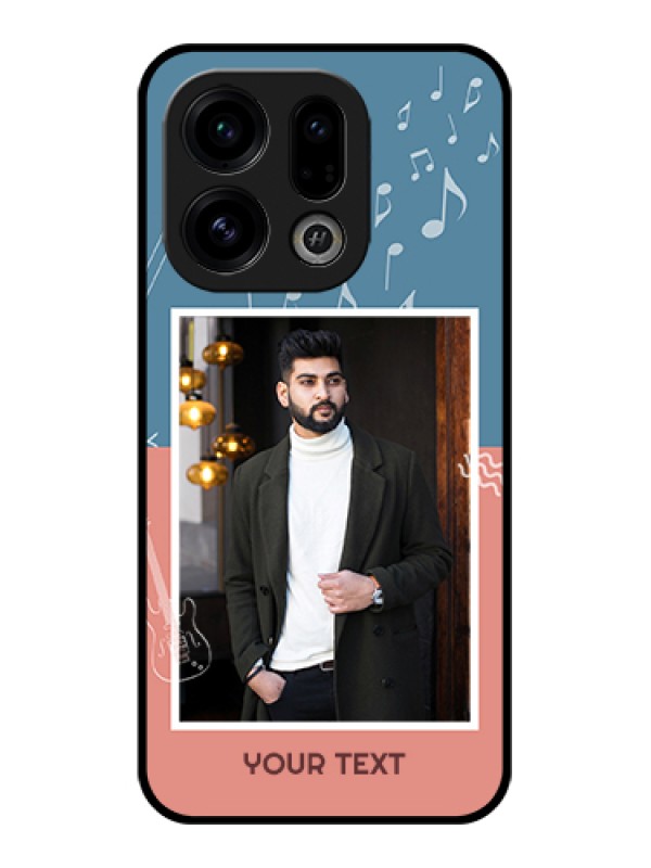Custom Oppo Find X9 5G Custom Glass Phone Case - With Color Musical Note Design