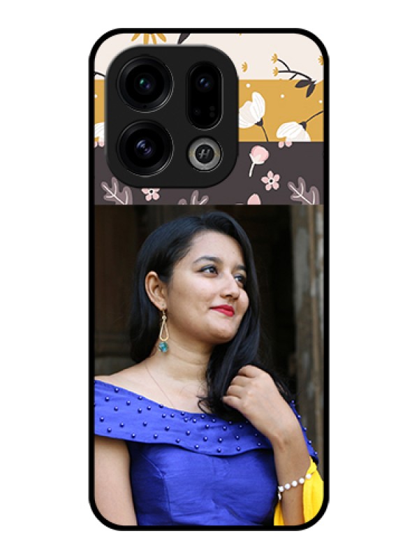 Custom Oppo Find X9 5G Custom Glass Phone Case - Stylish Floral Design