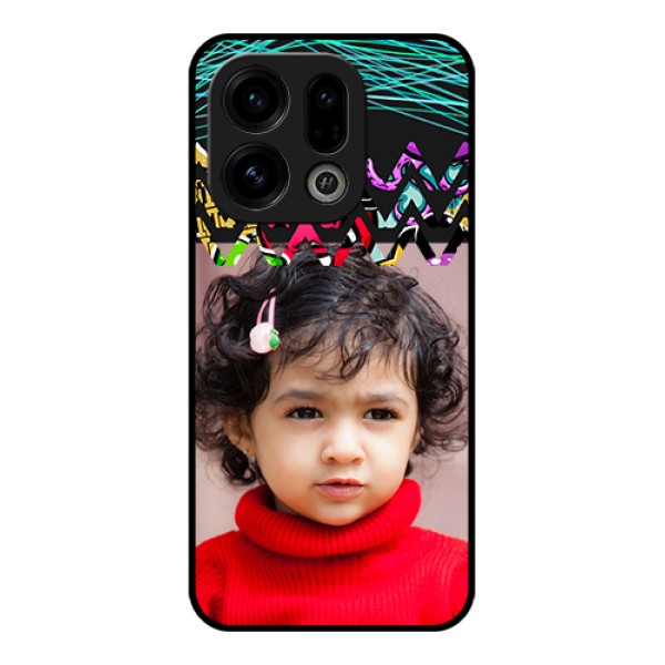 Oppo Find X9 5G Custom Glass Phone Case - Neon Abstract Design