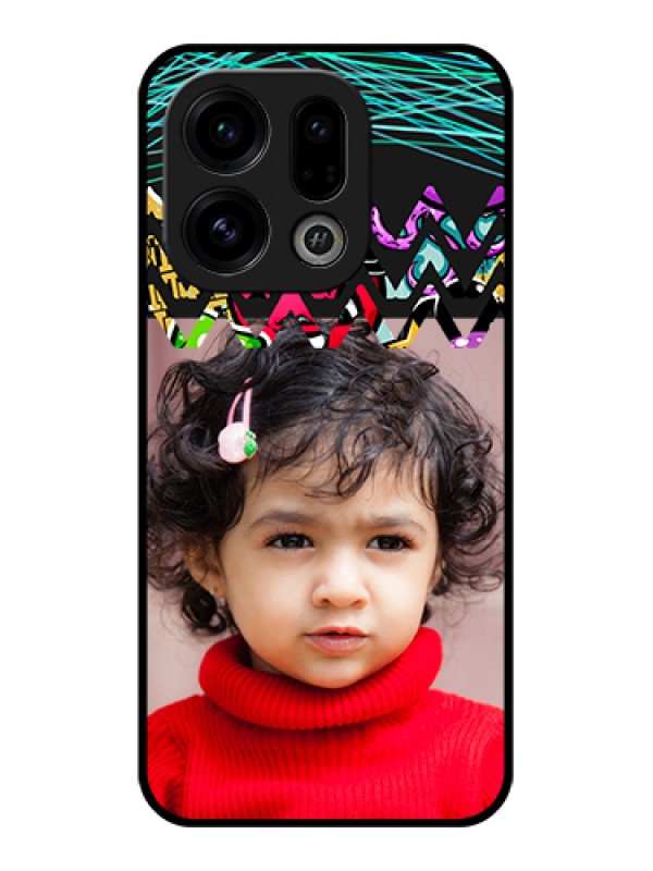 Custom Oppo Find X9 5G Custom Glass Phone Case - Neon Abstract Design