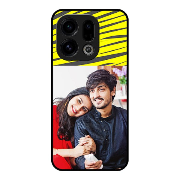 Oppo Find X9 5G Custom Glass Phone Case - Yellow Abstract Design