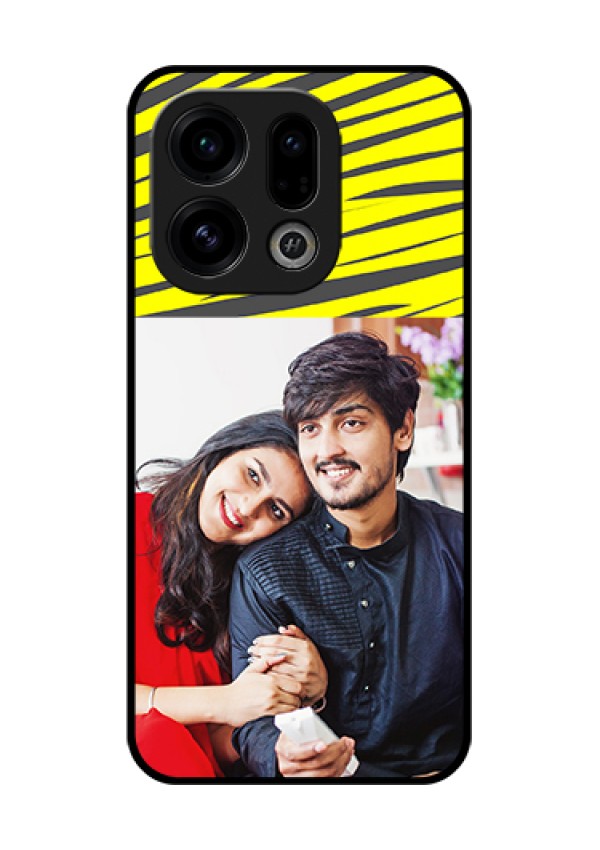Oppo Find X9 5G Custom Glass Phone Case - Yellow Abstract Design