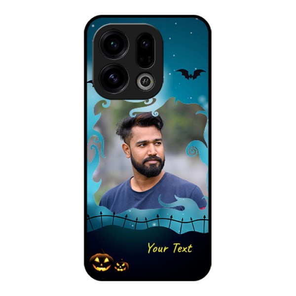 Oppo Find X9 5G Custom Glass Phone Case - Halloween Frame Design