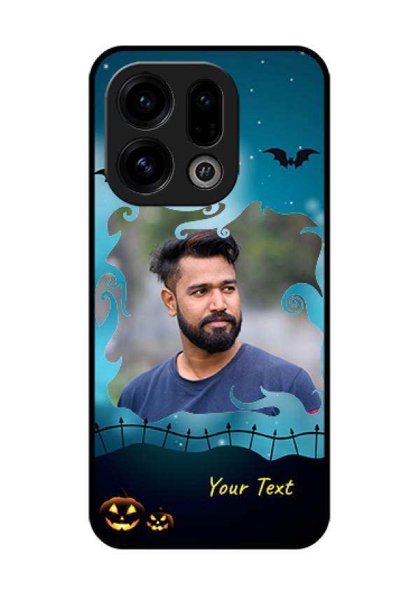 Oppo Find X9 5G Custom Glass Phone Case - Halloween Frame Design