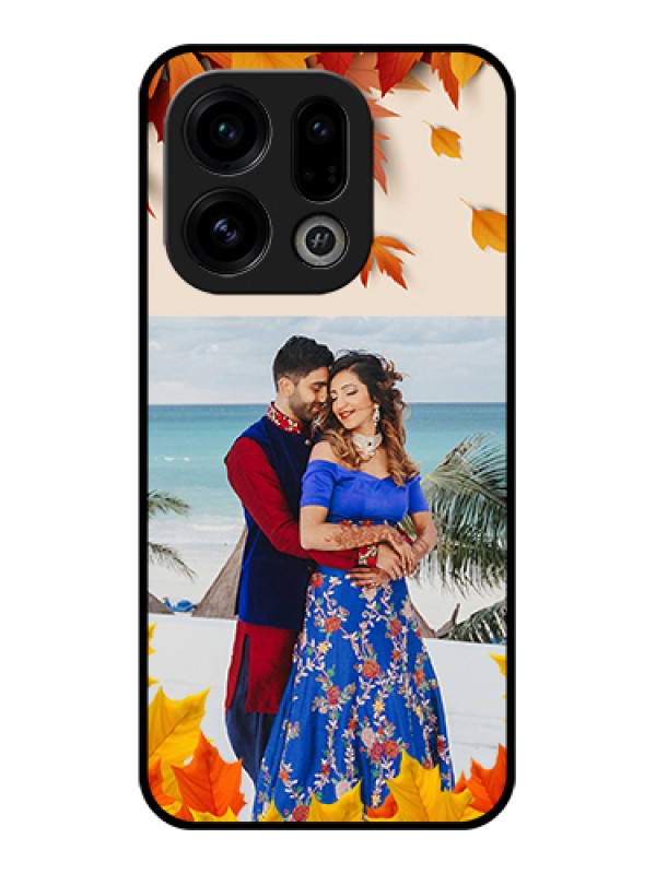 Custom Oppo Find X9 5G Custom Glass Phone Case - Autumn Maple Leaves Design
