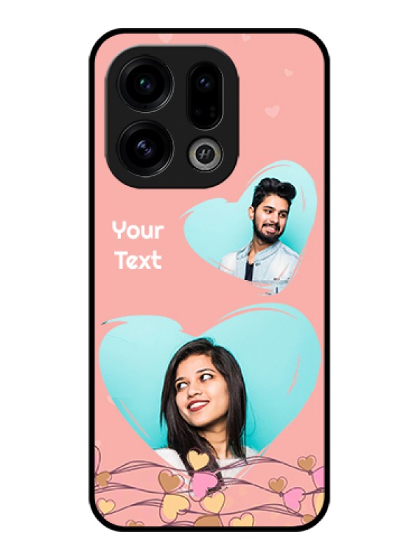Custom Oppo Find X9 5G Custom Glass Phone Case - Love Doodle Design