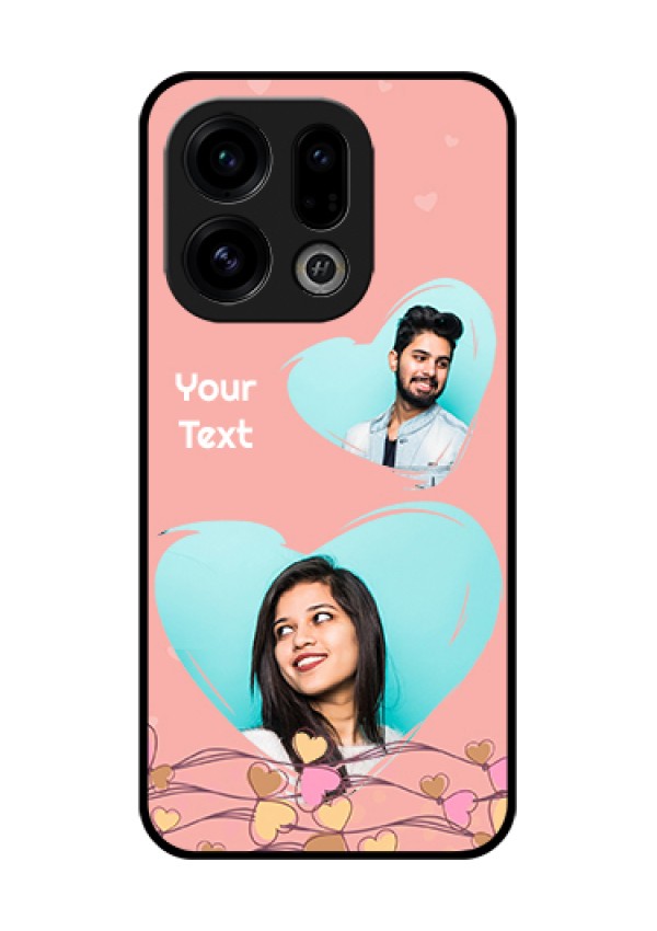Oppo Find X9 5G Custom Glass Phone Case - Love Doodle Design