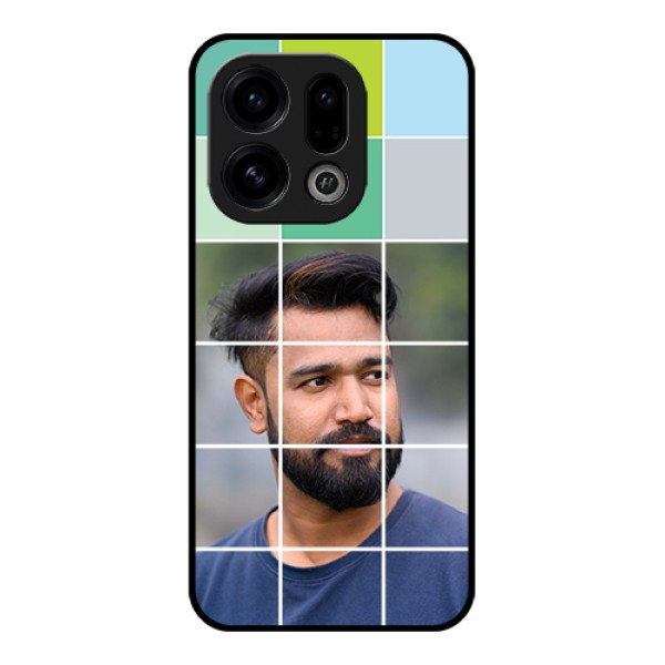 Oppo Find X9 5G Custom Glass Phone Case - With White Box Pattern