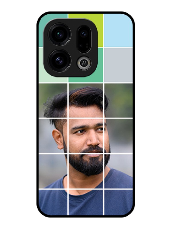 Custom Oppo Find X9 5G Custom Glass Phone Case - With White Box Pattern