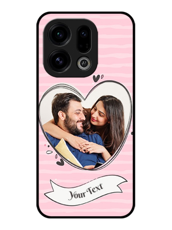 Custom Oppo Find X9 5G Custom Glass Phone Case - Vintage Heart Design