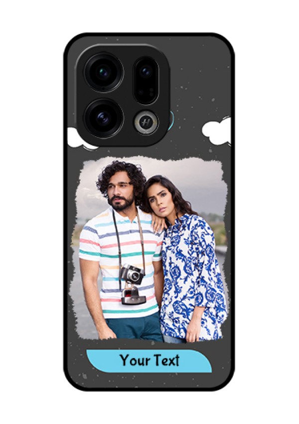 Oppo Find X9 5G Custom Glass Phone Case - Splashes With Love Doodles Design