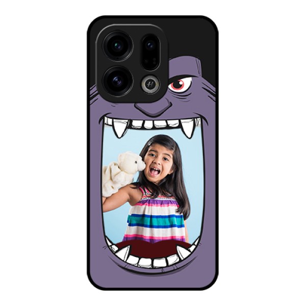 Oppo Find X9 5G Custom Glass Phone Case - Angry Monster Design