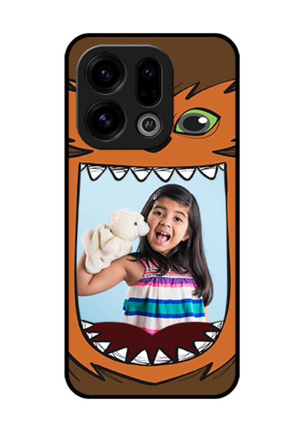 Oppo Find X9 5G Custom Glass Phone Case - Owl Monster Back Case Design