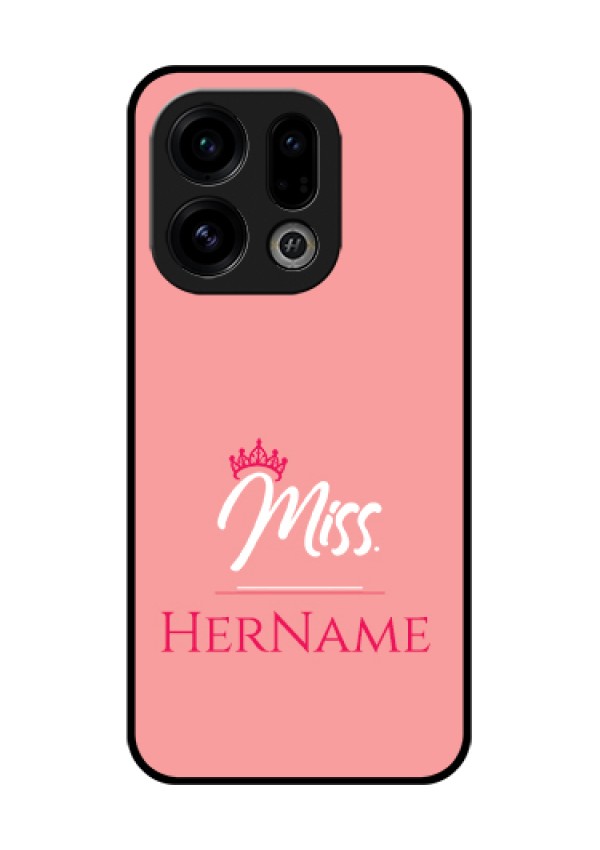Oppo Find X9 5G Custom Glass Phone Case - Mrs With Name Design