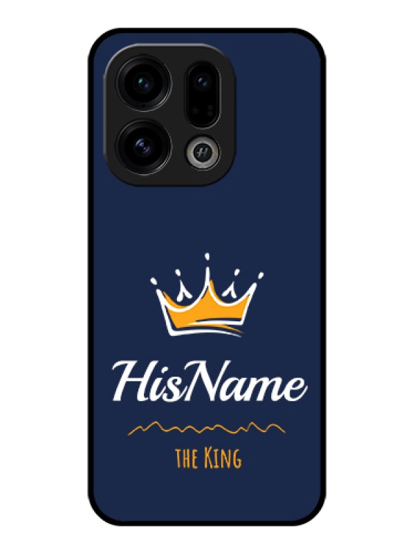 Custom Oppo Find X9 5G Custom Glass Phone Case - King With Name Design