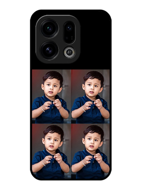 Custom Oppo Find X9 5G Custom Glass Phone Case - 4 Image Holder Design