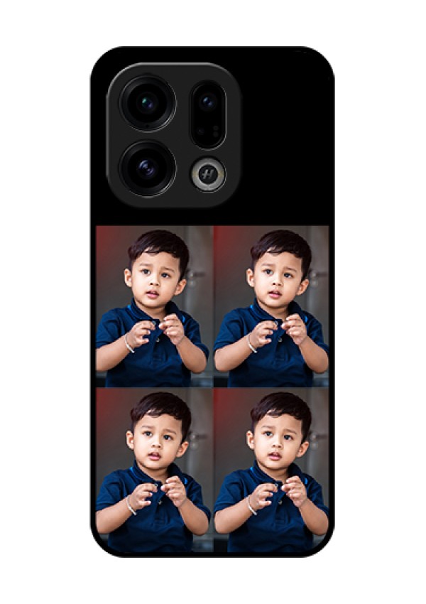 Oppo Find X9 5G Custom Glass Phone Case - 4 Image Holder Design