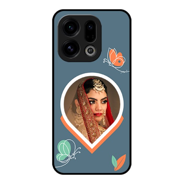 Oppo Find X9 5G Custom Glass Phone Case - Droplet Butterflies Design Oppo Find X9 5G Custom Glass Phone Case - Droplet Butterflies Design
