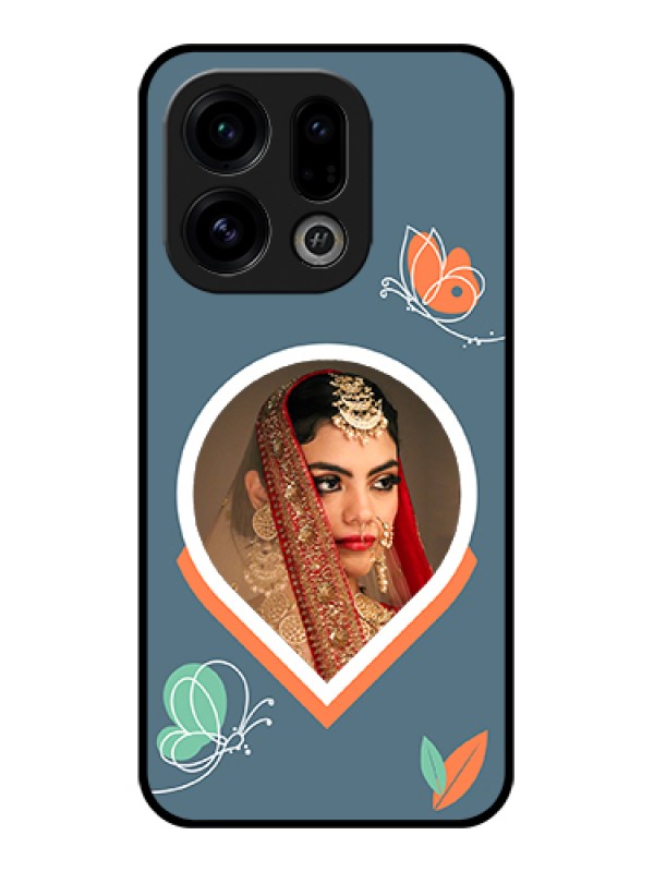 Custom Oppo Find X9 5G Custom Glass Phone Case - Droplet Butterflies Design