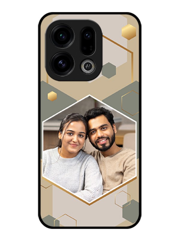 Custom Oppo Find X9 5G Custom Glass Phone Case - Stylish Hexagon Pattern Design