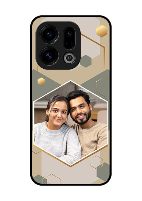 Oppo Find X9 5G Custom Glass Phone Case - Stylish Hexagon Pattern Design