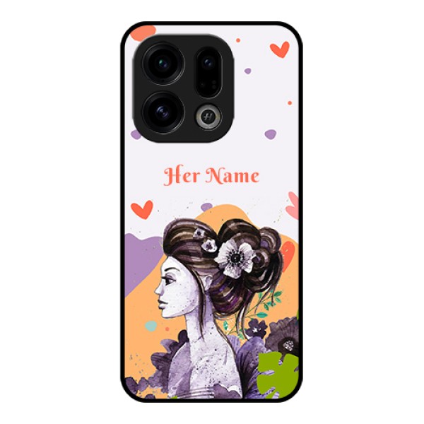 Oppo Find X9 5G Custom Glass Phone Case - Woman And Nature Design