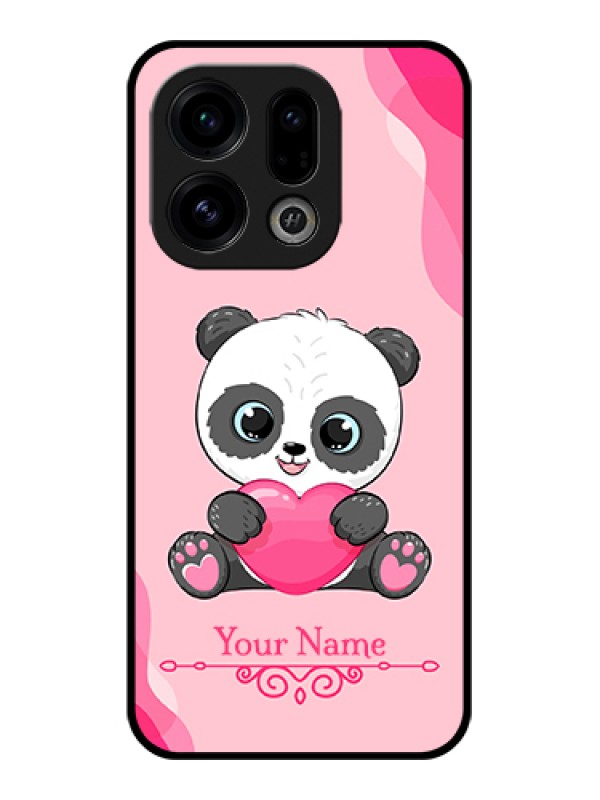 Custom Oppo Find X9 5G Custom Glass Phone Case - Cute Panda Design