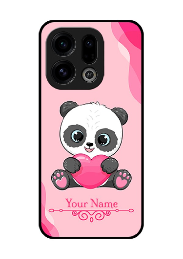 Oppo Find X9 5G Custom Glass Phone Case - Cute Panda Design