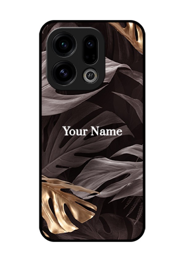 Oppo Find X9 5G Custom Glass Phone Case - Wild Leaves Digital Paint Design